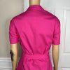 Emily Cotton Stretch Skirt Suit 18 Fuchsia Short Sleeves Belted Pockets 2PC New