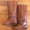 BIARRITZ Women Brown Genuine Leather Equestrian Riding Boots Shoes Size 5.5 B
