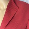 Le Suit Women Polyester Skirt Suit Size 14 Burnt Orange Stand UP Collar 2PC