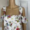 N/Nicholas Daffodil Cotton Dress 4 Broderie White Floral Cold Shoulder Tiered