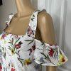N/Nicholas Daffodil Cotton Dress 4 Broderie White Floral Cold Shoulder Tiered