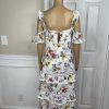 N/Nicholas Daffodil Cotton Dress 4 Broderie White Floral Cold Shoulder Tiered