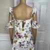 N/Nicholas Daffodil Cotton Dress 4 Broderie White Floral Cold Shoulder Tiered