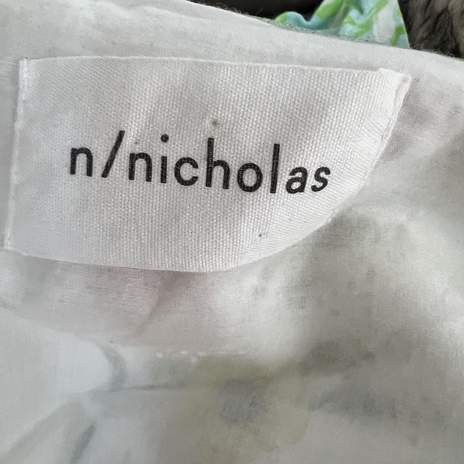 N/Nicholas Daffodil Cotton Dress 4 Broderie White Floral Cold Shoulder Tiered