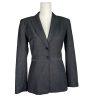 Vertigo Paris Polyester Rayon Spandex Denim Blazer Size S Charcoal Long Sleeve