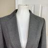 TAHARI ASL Women Gray Polyester Viscose Spandex Lined Belted Blazer Size 8
