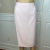 Kasper ASL Polyester Skirt Suit Size 14 Embroidered Light Pink 3/4 Sleeves 2PC