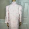 Kasper ASL Polyester Skirt Suit Size 14 Embroidered Light Pink 3/4 Sleeves 2PC