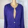 GMI Women Polyester Skirt Suit Size 18W Purple Lined Collarless Cocktail 2PC