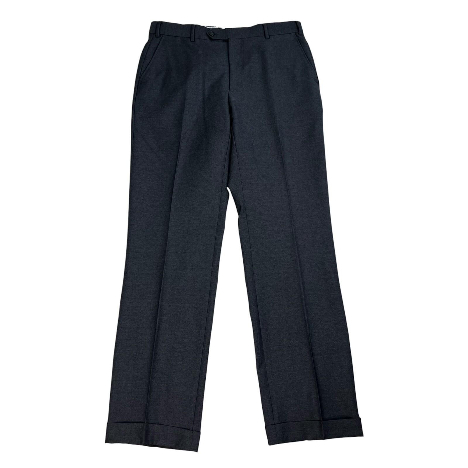 Chiari Angelico Super 120 Wool Men Dress Pants Size 34R Gray Made In Italy