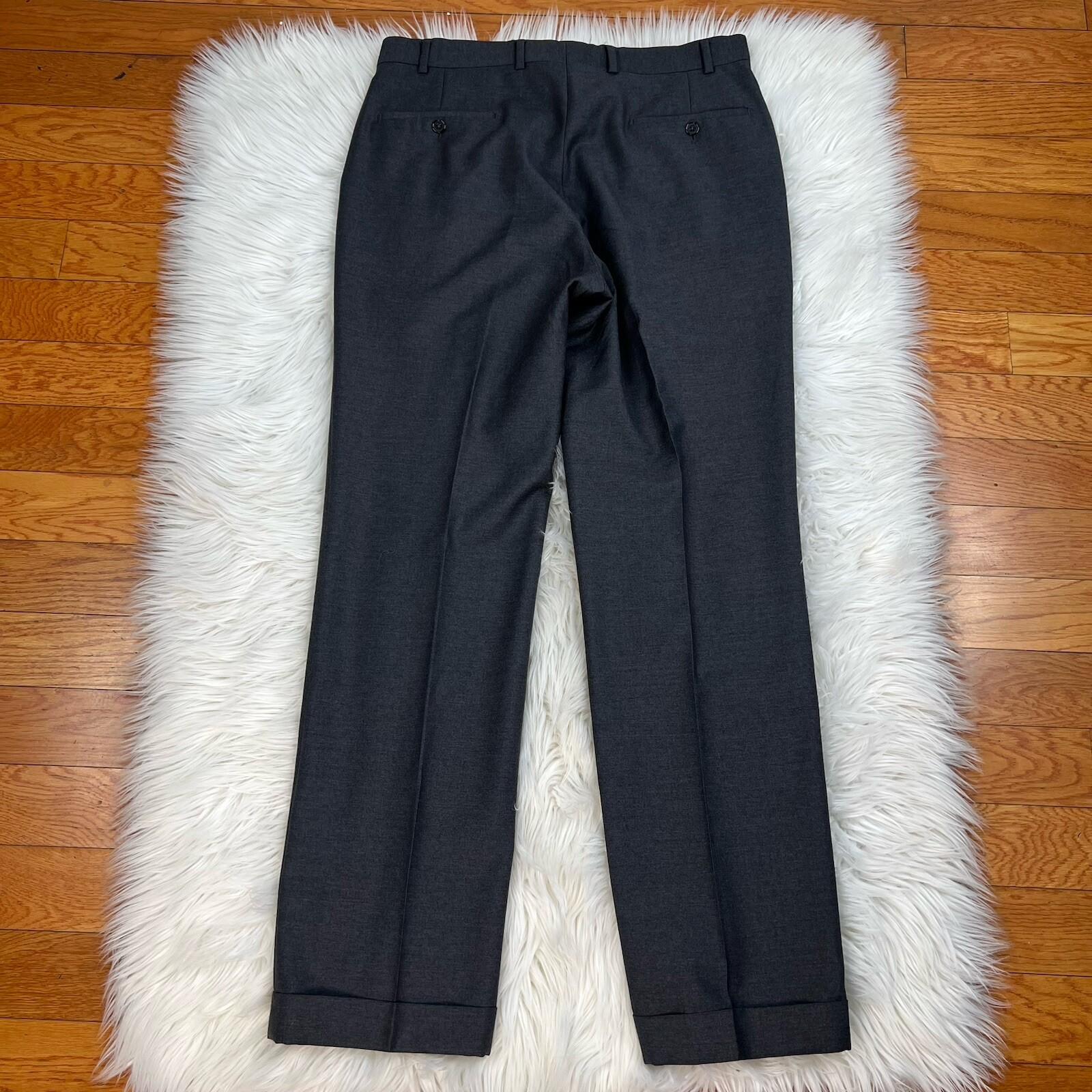 Chiari Angelico Super 120 Wool Men Dress Pants Size 34R Gray Made In Italy
