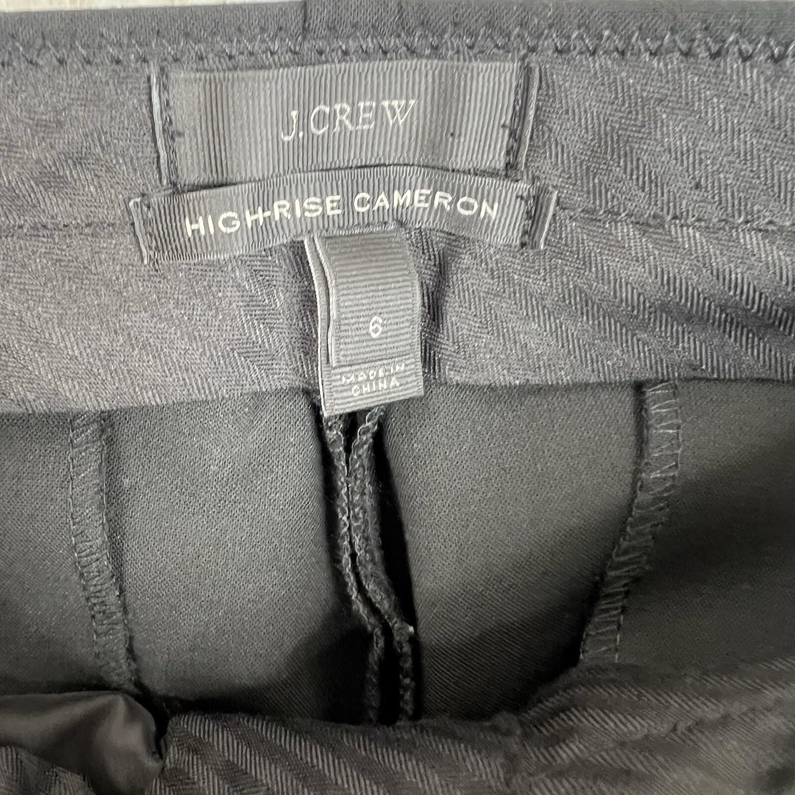 J Crew Viscose Stretch Pants Size 6 High Rise Cameron Flat Front Skinny Trouser