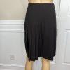 Anne Klein Women Wool Stretch Skirt Suit Size 2 Brown Lined Peak Collar 2PC