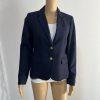 J.CREW Wool Viscose Blend Women Blazer Size 4 Navy Blue Business Blazer