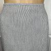 Le Suit  Polyester Skirt Size 18 Black White Pinstriped Notch Collar Lined 2PC