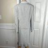 Le Suit  Polyester Skirt Size 18 Black White Pinstriped Notch Collar Lined 2PC