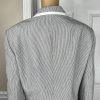 Le Suit  Polyester Skirt Size 18 Black White Pinstriped Notch Collar Lined 2PC