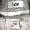Le Suit  Polyester Skirt Size 18 Black White Pinstriped Notch Collar Lined 2PC