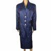 KB Stella Louise Polyester Metallic Skirt Suit 16 Blue Back Shawl Collar 2PC