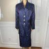 KB Stella Louise Polyester Metallic Skirt Suit 16 Blue Back Shawl Collar 2PC