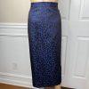 KB Stella Louise Polyester Metallic Skirt Suit 16 Blue Back Shawl Collar 2PC