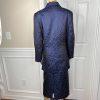 KB Stella Louise Polyester Metallic Skirt Suit 16 Blue Back Shawl Collar 2PC