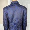 KB Stella Louise Polyester Metallic Skirt Suit 16 Blue Back Shawl Collar 2PC