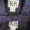 KB Stella Louise Polyester Metallic Skirt Suit 16 Blue Back Shawl Collar 2PC