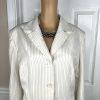 Collections For Le Suit Polyester Pant 16 Suit 18 Off White Striped 2PC New