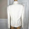 Collections For Le Suit Polyester Pant 16 Suit 18 Off White Striped 2PC New