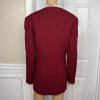 Coldwater Creek Women 1PC Red Wool Lined Wrap Collarless Blazer Size 14