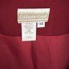 Coldwater Creek Women 1PC Red Wool Lined Wrap Collarless Blazer Size 14