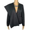 Alfani 2PC Black Striped Polyester Rayon Spandex Lined Career Pant Suit Size 4P
