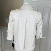 New TAHARI 2PC Beige Metallic Linen Rayon Cropped Shawl Collar Pant Suit Size 6