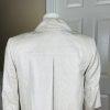New TAHARI 2PC Beige Metallic Linen Rayon Cropped Shawl Collar Pant Suit Size 6