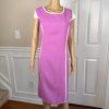 BEN MARC INT 2PC Pink Purple White Polyester Lined Collarless Dress Suit SZ 16