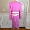 BEN MARC INT 2PC Pink Purple White Polyester Lined Collarless Dress Suit SZ 16