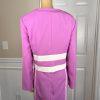 BEN MARC INT 2PC Pink Purple White Polyester Lined Collarless Dress Suit SZ 16