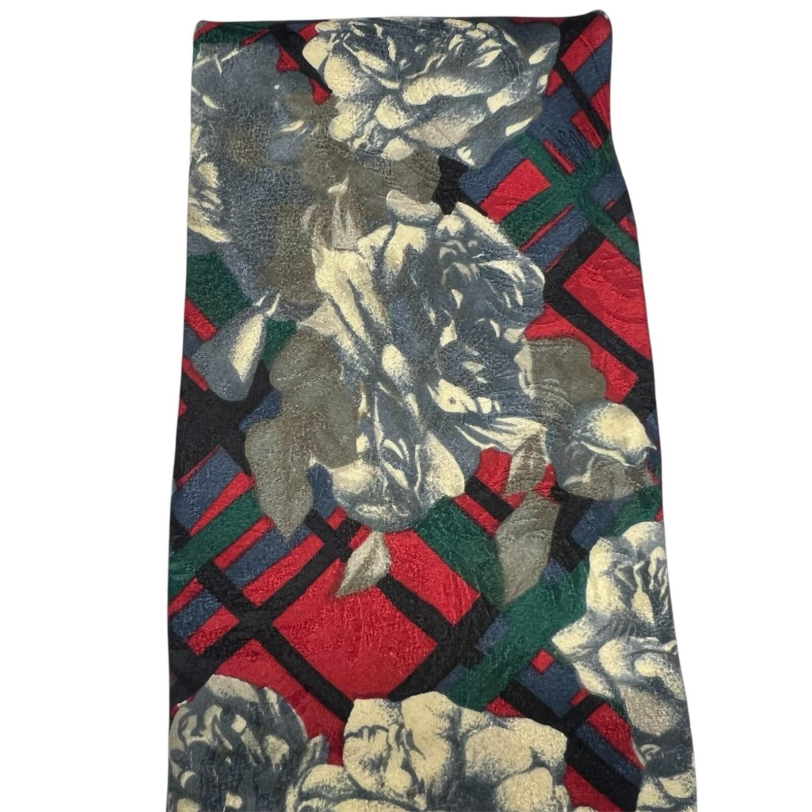 Mario Valentino Men Floral Multicolor Silk Neck Tie 56 in