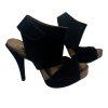 Pedro Garcia Sissel Suede Leather Sandals Size 38 Grip Strap Peep Toe Shoes