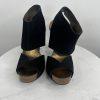 Pedro Garcia Sissel Suede Leather Sandals Size 38 Grip Strap Peep Toe Shoes