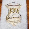 QUOC ANH Gold Stunning Girl Lined Party Dress 12 to 13 years old
