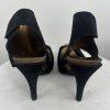 Pedro Garcia Sissel Suede Leather Sandals Size 38 Grip Strap Peep Toe Shoes