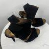 Pedro Garcia Sissel Suede Leather Sandals Size 38 Grip Strap Peep Toe Shoes