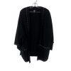 NU Denmark Viscose Cardigan Size S/M Black Kimono Studded Lounge Minimalist
