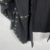 NU Denmark Viscose Cardigan Size S/M Black Kimono Studded Lounge Minimalist