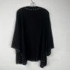 NU Denmark Viscose Cardigan Size S/M Black Kimono Studded Lounge Minimalist