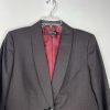 10-2633.jpg KASPER Viscose Blend Pant Suit Size 10 Brown Crepe Business 2PC Pockets Lined