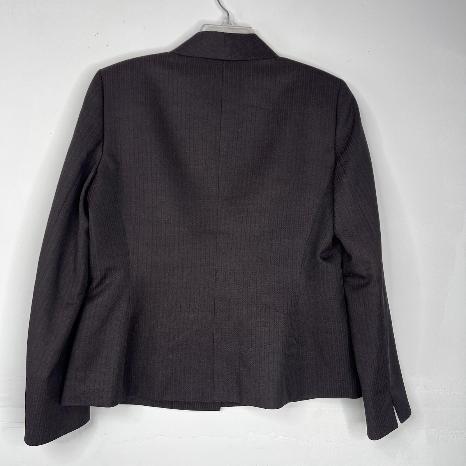 10-2634.jpg KASPER Viscose Blend Pant Suit Size 10 Brown Crepe Business 2PC Pockets Lined