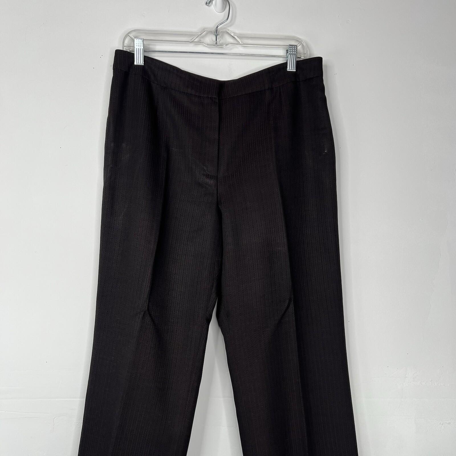 10-2637.jpg KASPER Viscose Blend Pant Suit Size 10 Brown Crepe Business 2PC Pockets Lined